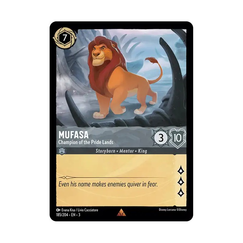 Carta Mufasa - Champion of the Pride Lands Disney Lorcana 185/204·EN·3