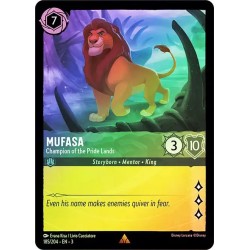 Carta Foil Mufasa - Champion of the Pride Lands Lorcana #185/204·EN·3