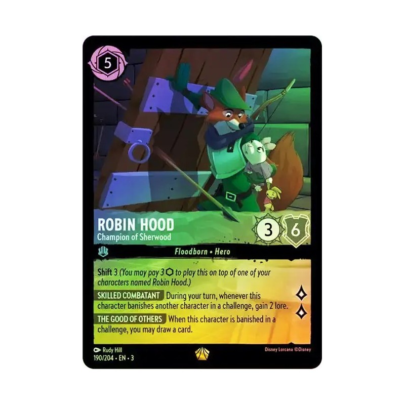 Carta Foil Robin Hood - Champion of Sherwood | Lorcana #190/204·EN·3