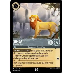 Carta Simba - Rightful King | Disney Lorcana #193/204·EN·3