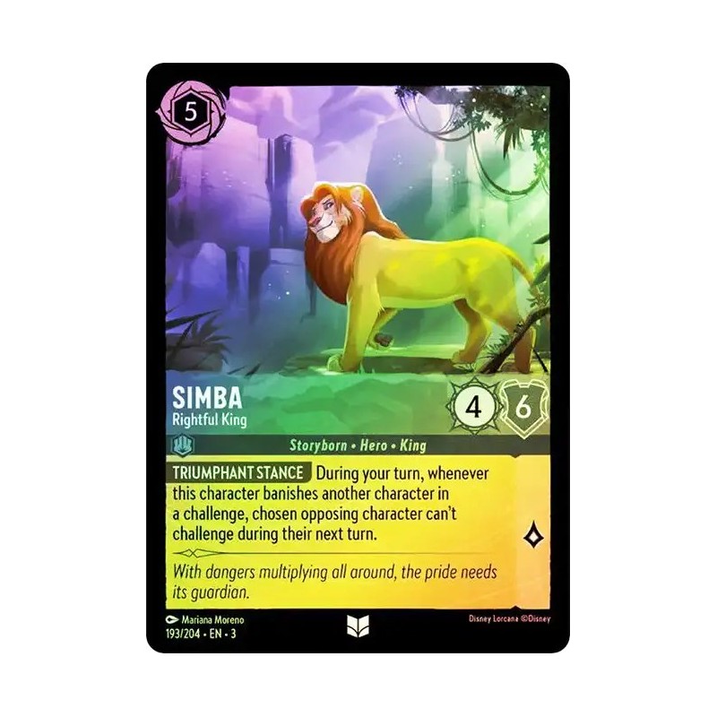 Carta Foil Simba - Rightful King | Disney Lorcana #193/204·EN·3