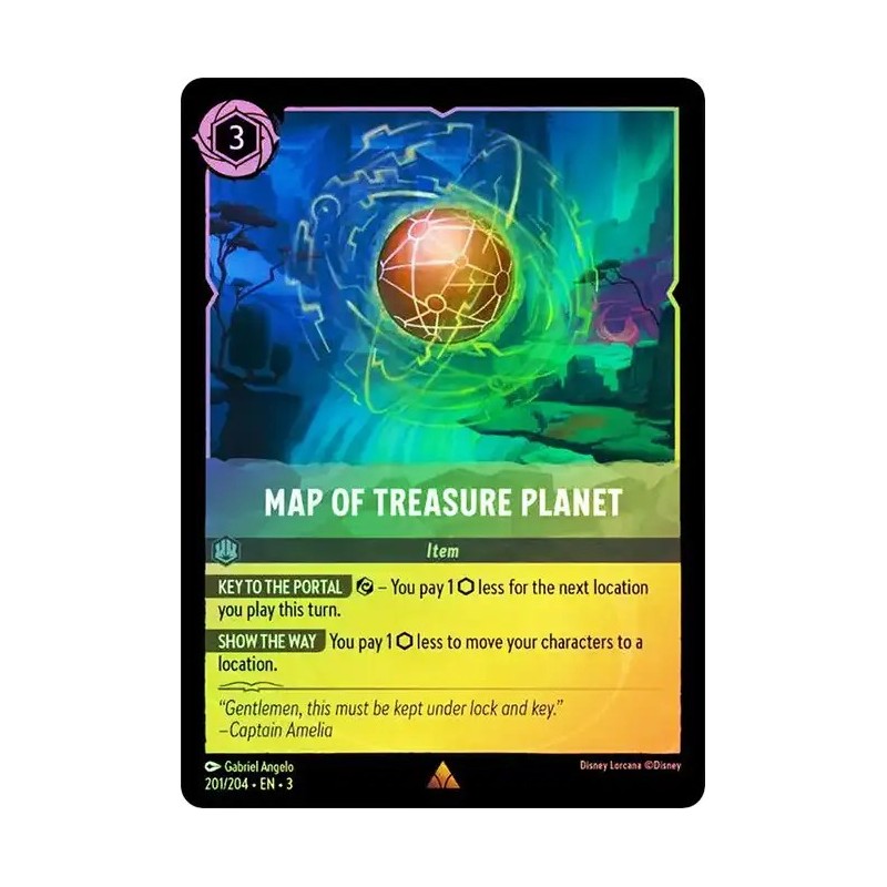 Carta Foil Map of Treasure Planet | Disney Lorcana #201/204·EN·3