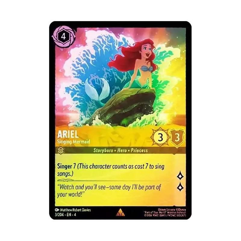 Carta Foil Ariel - Singing Mermaid | Disney Lorcana #003/204·EN·4