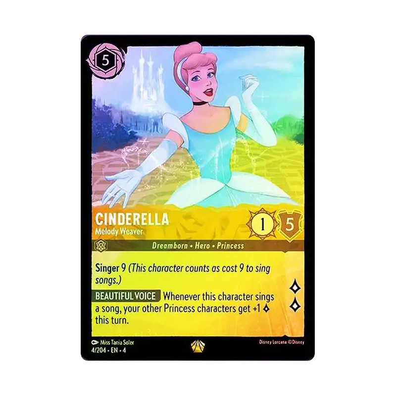 Carta Foil Cinderella - Melody Weaver | Disney Lorcana #004/204·EN·4