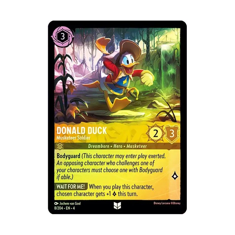 Carta Foil Donald Duck - Musketeer Soldier Disney Lorcana 008/204·EN·4