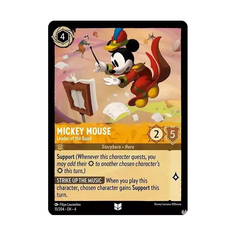 Carta Mickey Mouse - Leader of the Band | Disney Lorcana #015/204·EN·4