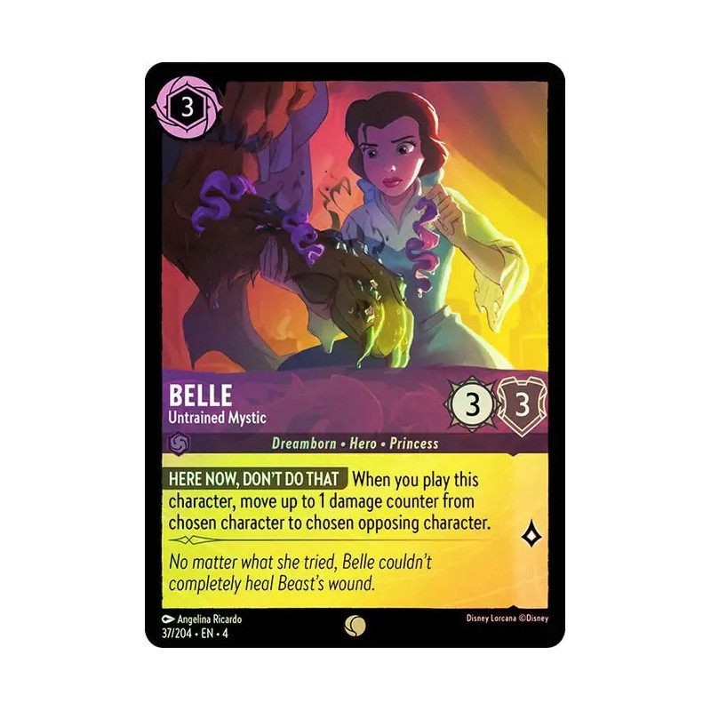 Carta Foil Belle - Untrained Mystic | Disney Lorcana #037/204·EN·4