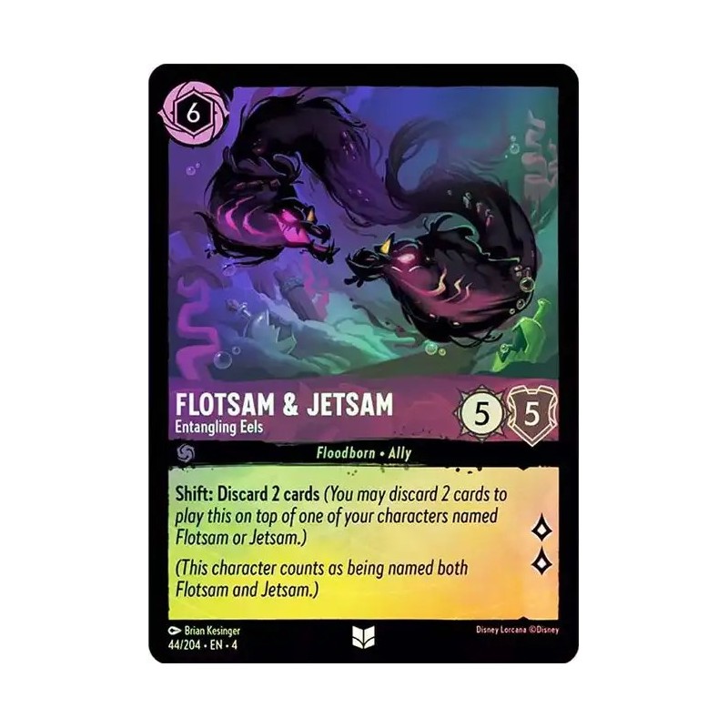 Carta Foil Flotsam & Jetsam - Entangling Eels | Lorcana #044/204·EN·4