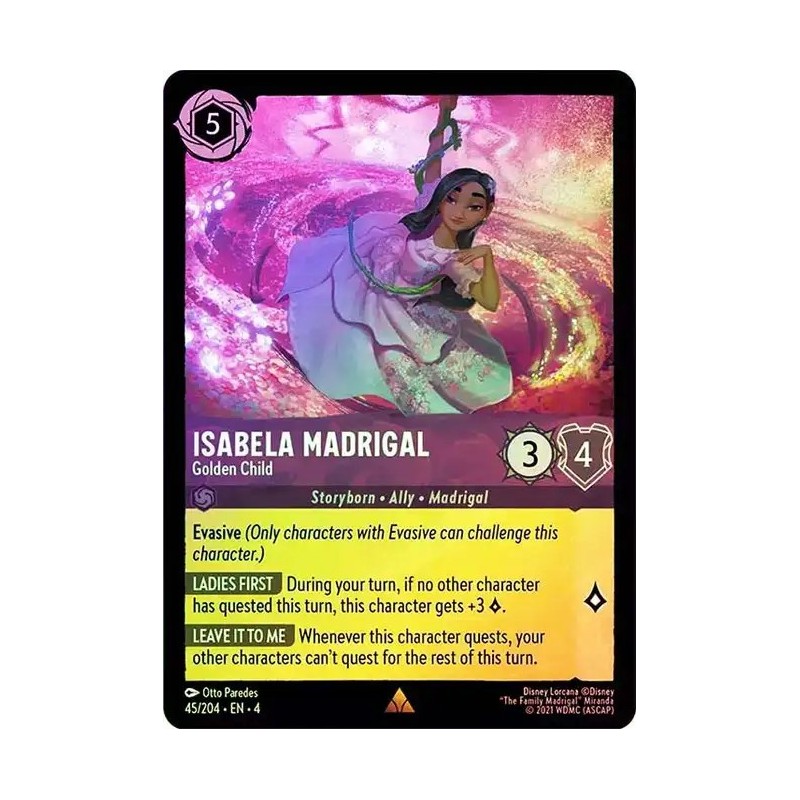 Carta Foil Isabella Madrigal - Golden Child | Lorcana #045/204·EN·4