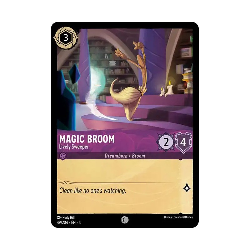 Carta Magic Broom - Lively Sweeper | Disney Lorcana #049/204·EN·4