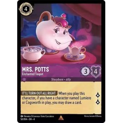 Carta Mrs. Potts - Enchanted Teapot | Disney Lorcana #052/204·EN·4