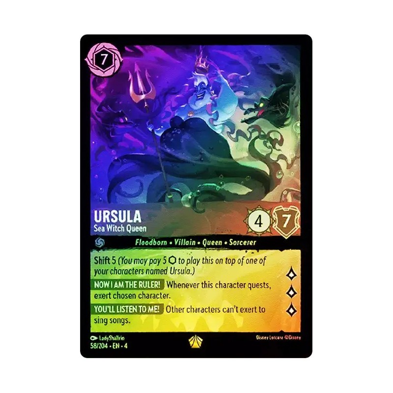 Carta Foil Ursula - Sea Witch Queen | Disney Lorcana #058/204·EN·4