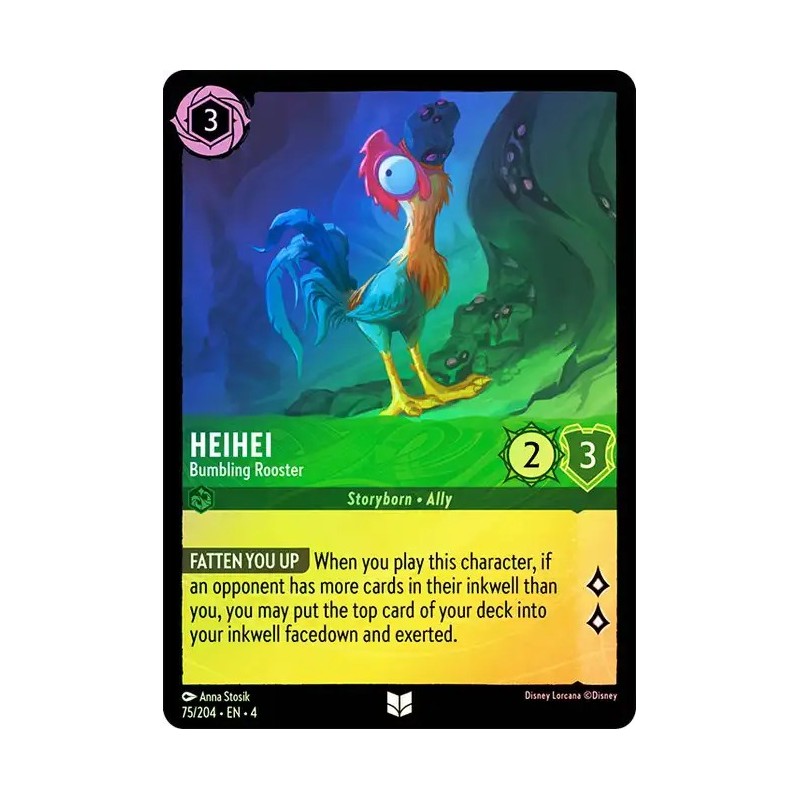 Carta Foil HeiHei - Bumbling Rooster | Disney Lorcana #075/204·EN·4