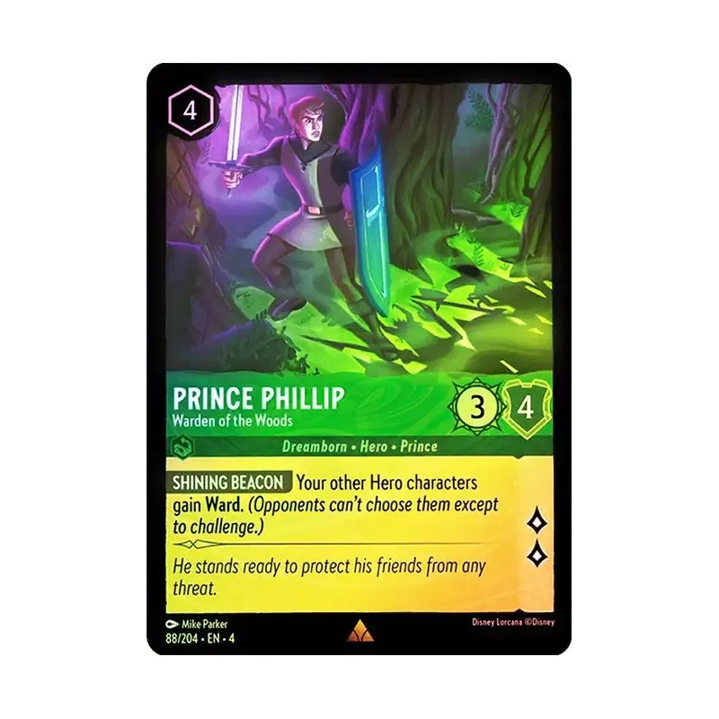 Carta Foil Prince Phillip - Warden of the Woods Lorcana #088/204·EN·4