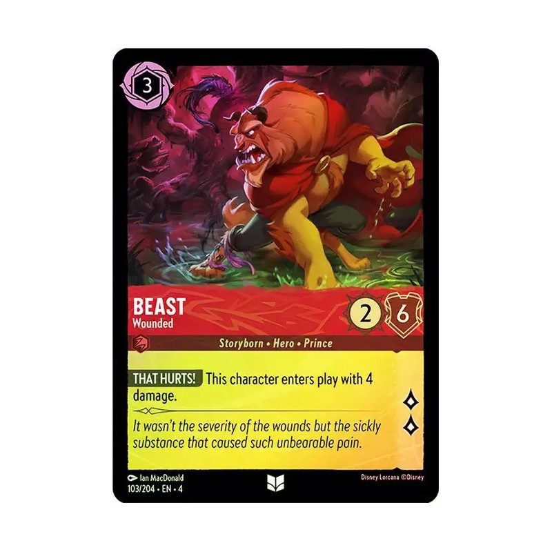 Carta Foil Beast - Wounded | Disney Lorcana #103/204·EN·4