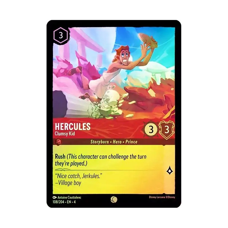 Carta Foil Hercules - Clumsy Kid | Disney Lorcana #108/204·EN·4