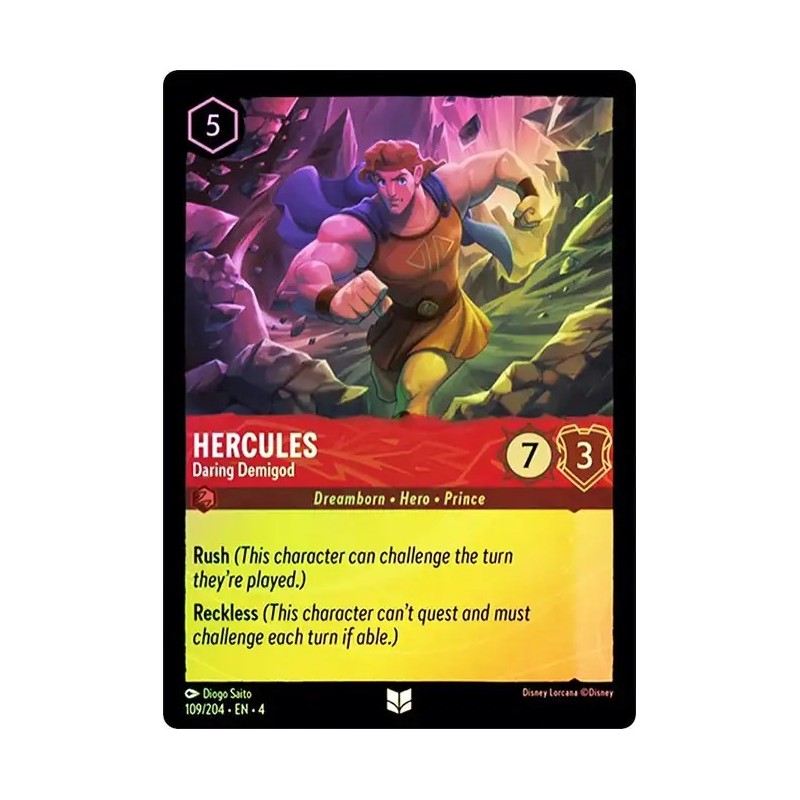 Carta Foil Hercules - Daring Demigod | Disney Lorcana #109/204·EN·4