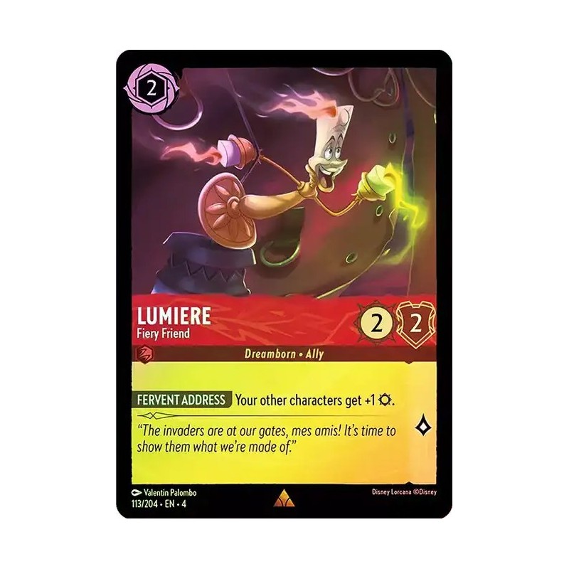 Carta Foil Lumiere - Fiery Friend | Disney Lorcana #113/204·EN·4