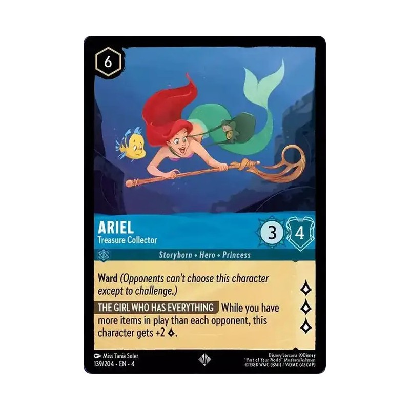 Carta Ariel - Treasure Collector | Disney Lorcana #139/204·EN·4