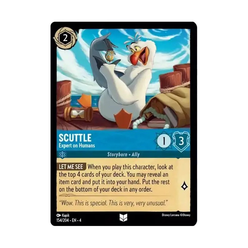 Carta Scuttle - Expert on Humans | Disney Lorcana #154/204·EN·4