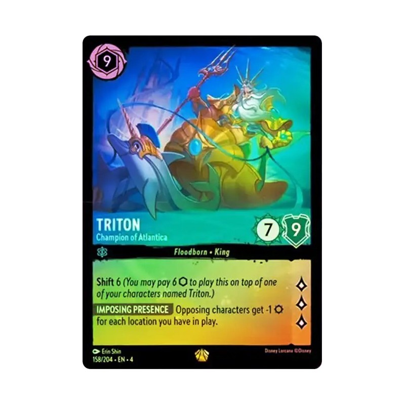 Carta Foil Triton - Champion of Atlantica Disney Lorcana #158/204·EN·4