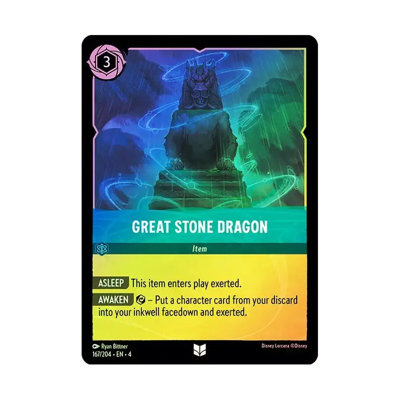 Carta Foil Great Stone Dragon | Disney Lorcana #167/204·EN·4