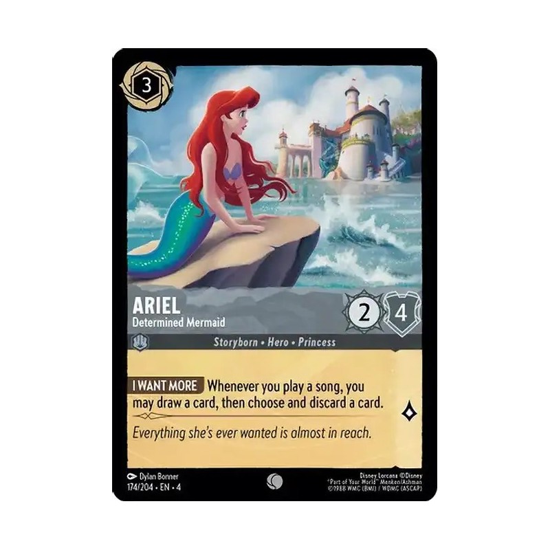 Carta Ariel - Determined Mermaid | Disney Lorcana #174/204·EN·4