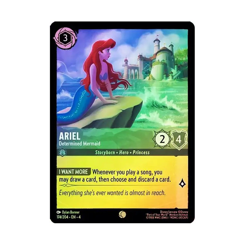 Carta Foil Ariel - Determined Mermaid | Disney Lorcana #174/204·EN·4