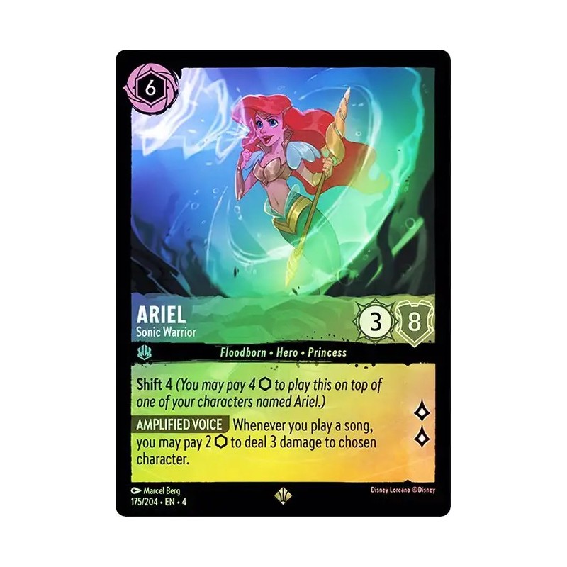 Carta Foil Ariel - Sonic Warrior | Disney Lorcana #175/204·EN·4