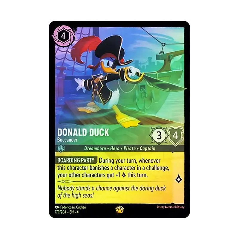 Carta Foil Donald Duck - Buccaneer | Disney Lorcana #179/204·EN·4