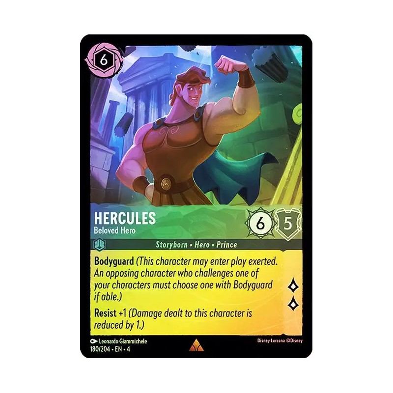 Carta Foil Hercules - Beloved Hero | Disney Lorcana #180/204·EN·4