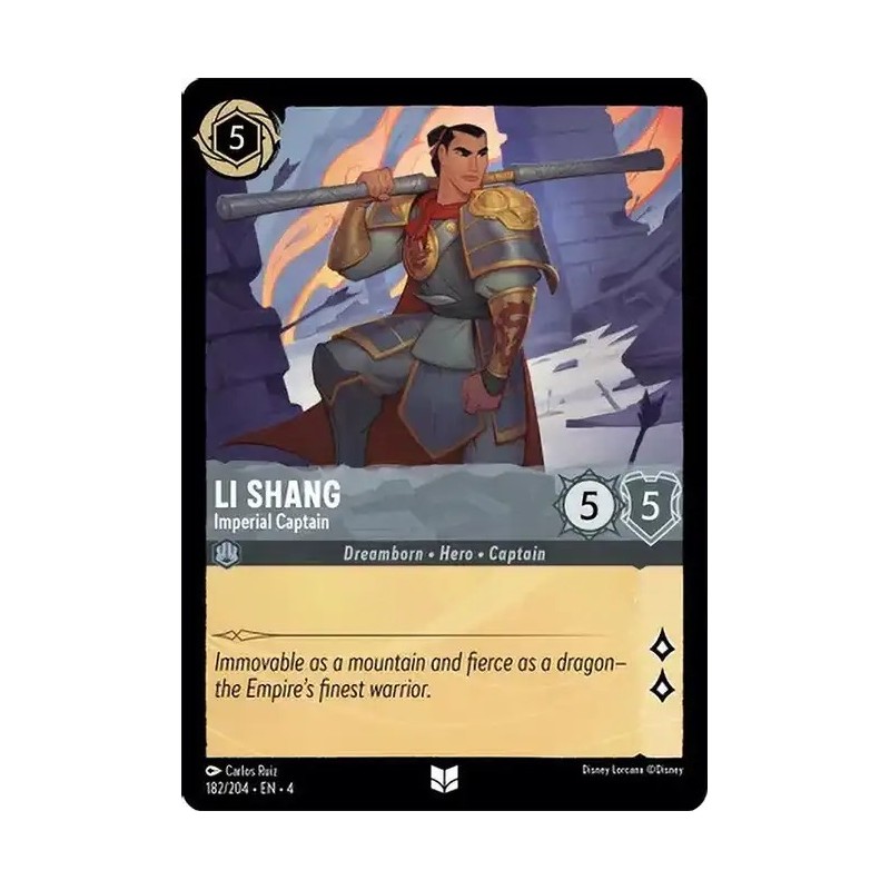 Carta Li Shang - Imperial Captain | Disney Lorcana #182/204·EN·4