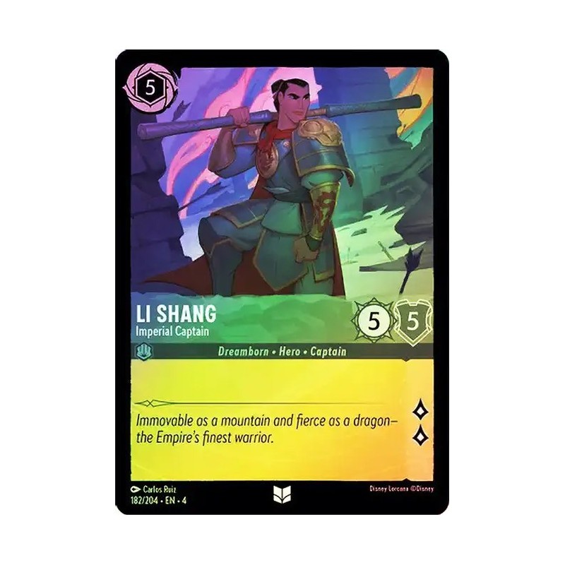 Carta Foil Li Shang - Imperial Captain | Disney Lorcana #182/204·EN·4