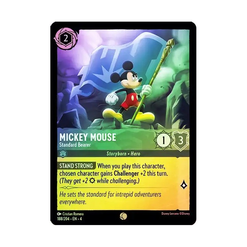 Carta Foil Mickey Mouse - Standard Bearer Disney Lorcana #188/204·EN·4