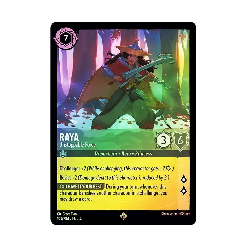 Carta Foil Raya - Unstoppable Force | Disney Lorcana #193/204·EN·4