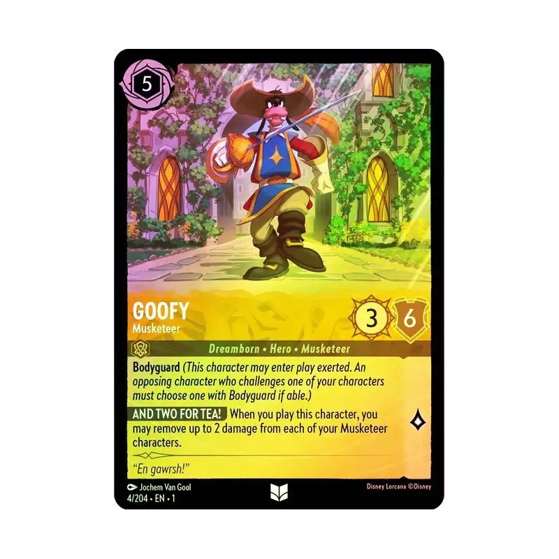 Carta Foil Goofy - Musketeer | Disney Lorcana #004/204·EN·1