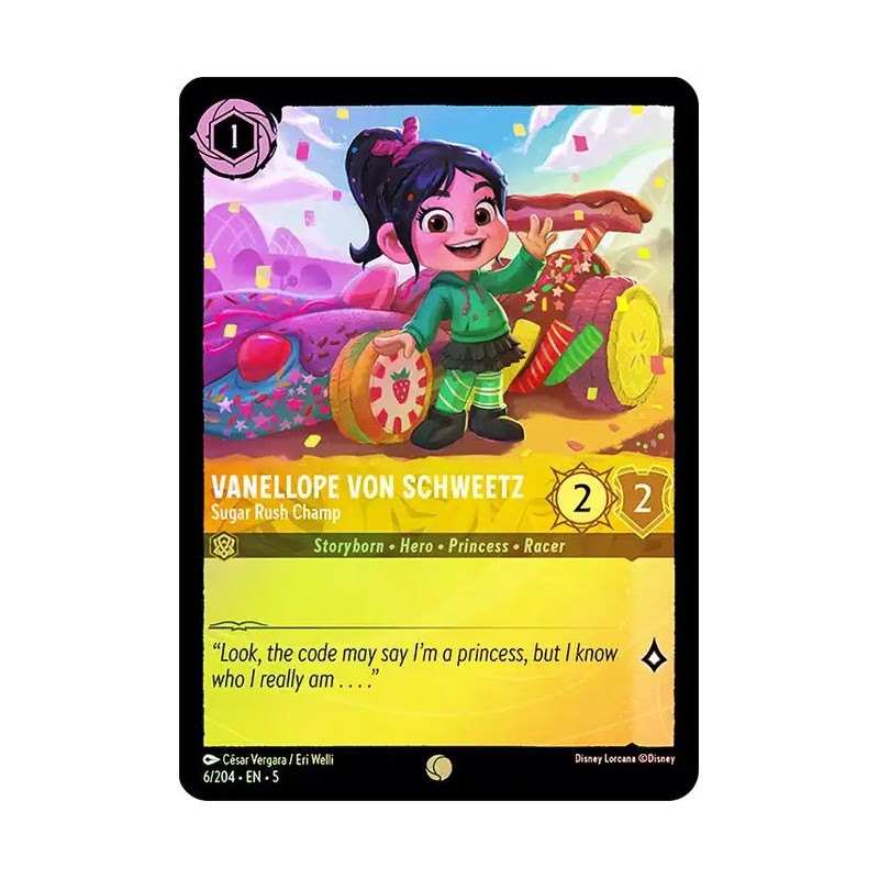 Carta Foil Vanellope Von Schweetz - Sugar Rush Champ #006/204·EN·5