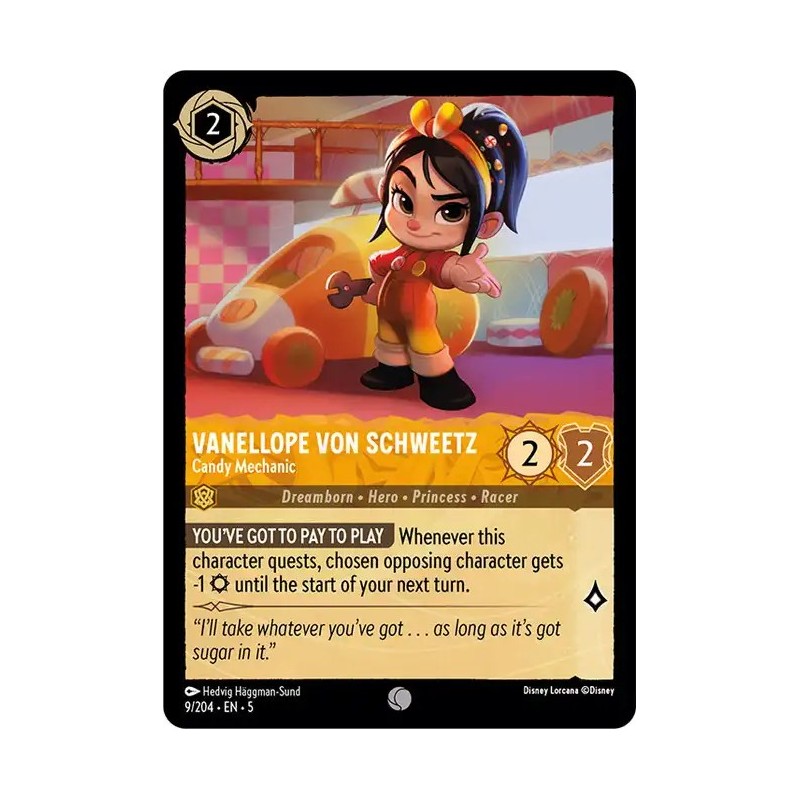 Carta Vanellope von Schweetz - Candy Mechanic |  Lorcana #009/204·EN·5