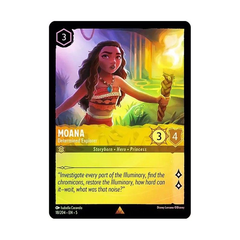 Carta Foil Moana - Determined Explorer | Disney Lorcana #018/204·EN·5