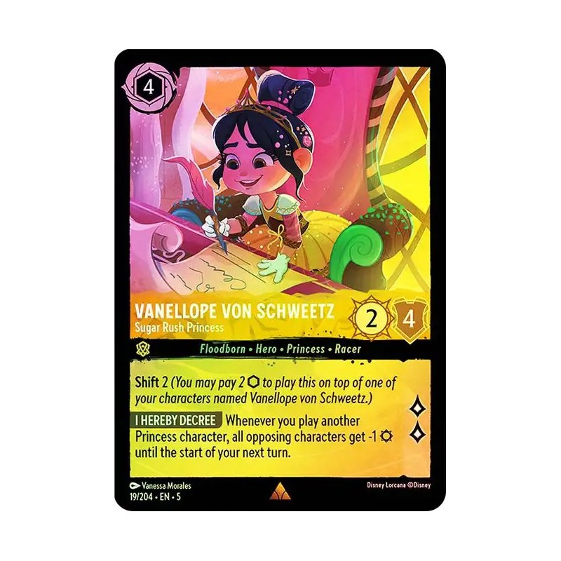 Carta Foil Vanellope Von Schweetz - Sugar Rush Princess 019/204·EN·5