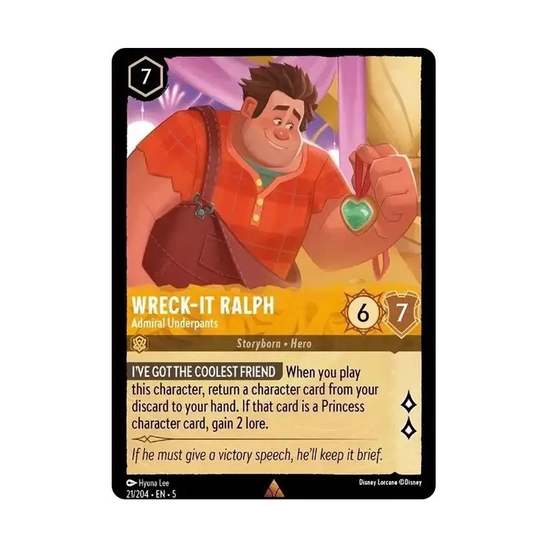 Carta Wreck-It Ralph - Admiral Underpants Disney Lorcana #021/204·EN·5