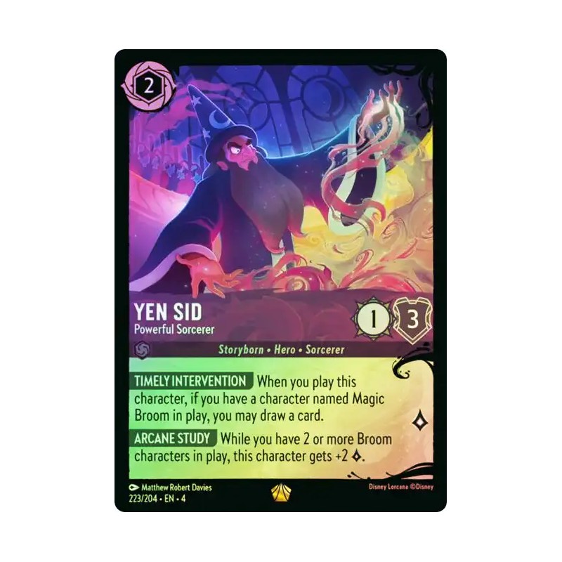 Carta Foil Yen Sid - Powerful Sorcerer | Disney Lorcana #223/204·EN·4