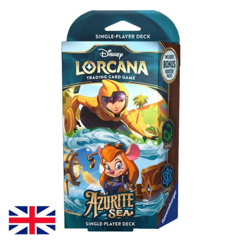 Mazo de Inicio Esmeralda-Zafiro Azurite Sea Disney Lorcana en INGLÉS