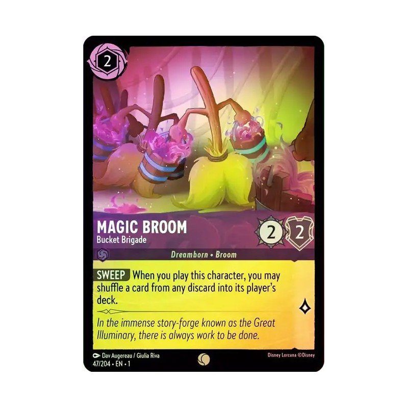 047/204·EN·1 | Magic Broom - Bucket Brigade | Temporada 1 | Carta FOIL en Inglés