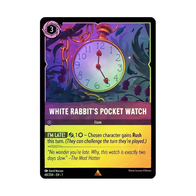 068/204·EN·1 | White Rabbit's Pocket Watch | Temporada 1 | Carta FOIL en Inglés