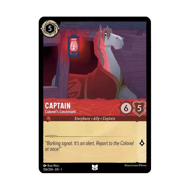 Carta Captain - Colonel's Lieutenant | Disney Lorcana #106/204·EN·1