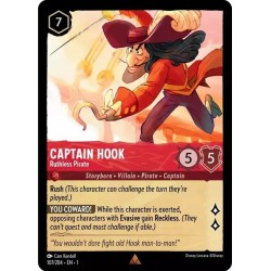 Carta Captain Hook - Ruthless Pirate | Disney Lorcana #107/204·EN·1