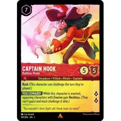 Carta Foil Captain Hook - Ruthless Pirate Disney Lorcana 107/204·EN·1