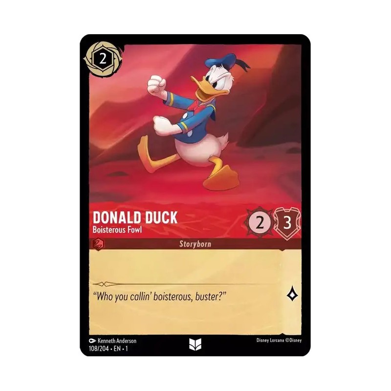 Carta Donald Duck - Boisterous Fowl | Disney Lorcana #108/204·EN·1