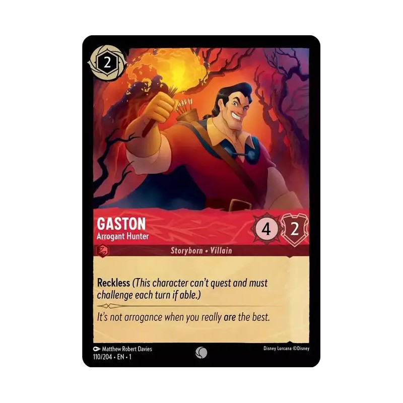 Carta Gaston - Arrogant Hunter | Disney Lorcana #110/204·EN·1